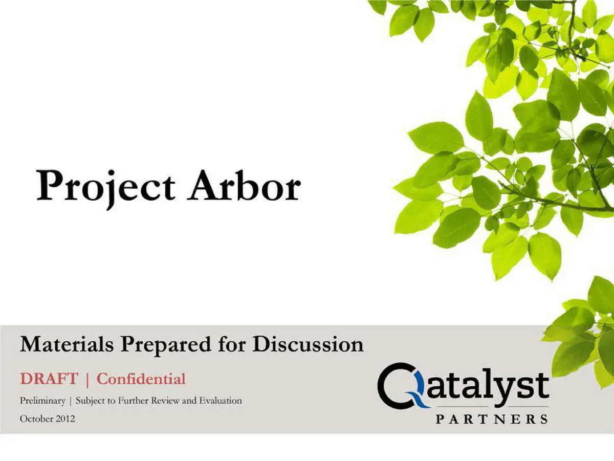 Qatalyst Partners | Investment Banking Pitch Book | 14 slides · slide 1