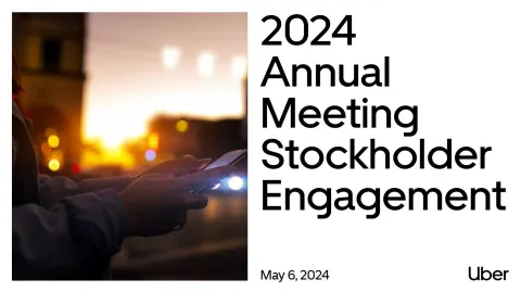 Uber | Shareholder Engagement Presentation Deck | 17 slides