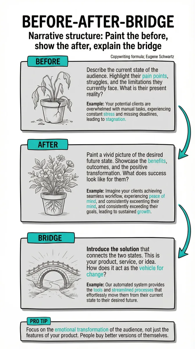 Before-After-Bridge pattern illustration