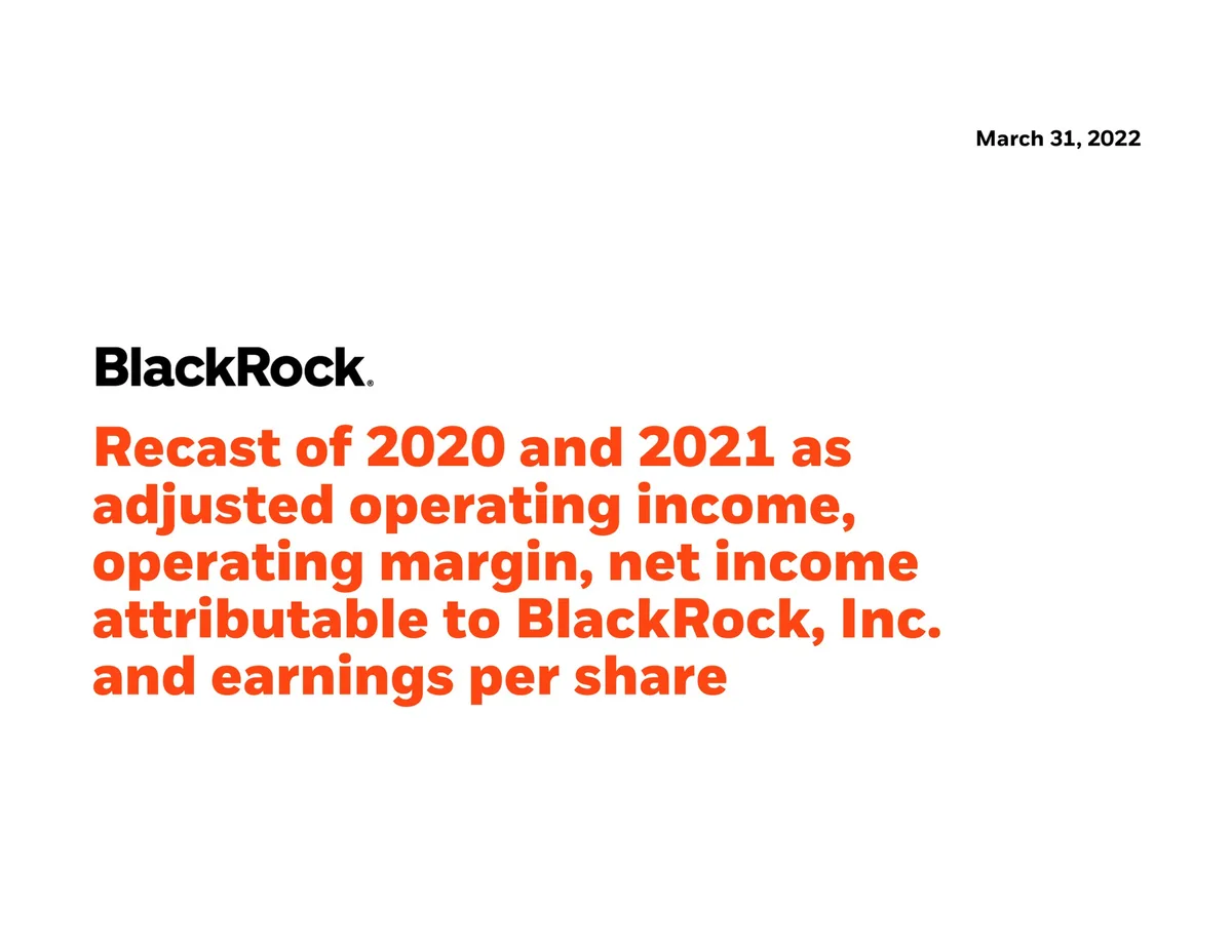 The slide serves as a section divider for financial disclosures.
