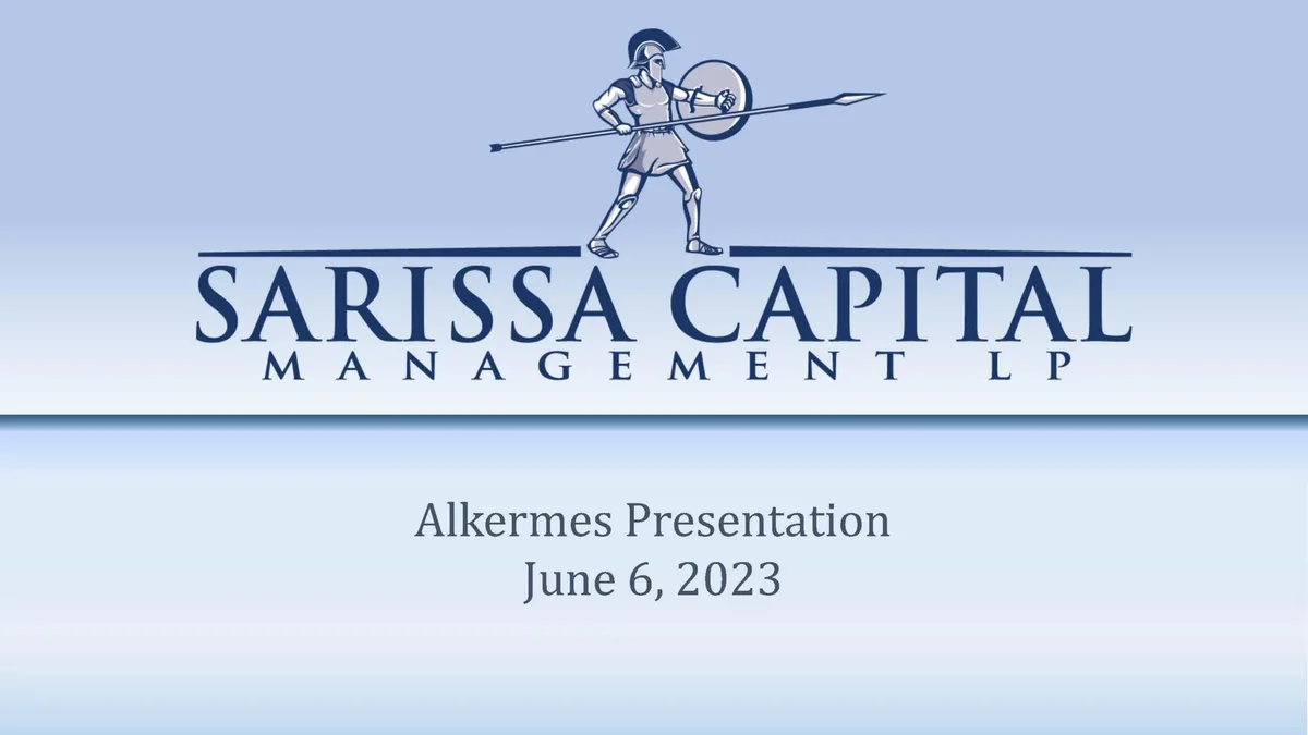 Sarissa Capital | Activist Presentation Deck | 95 slides · slide 1