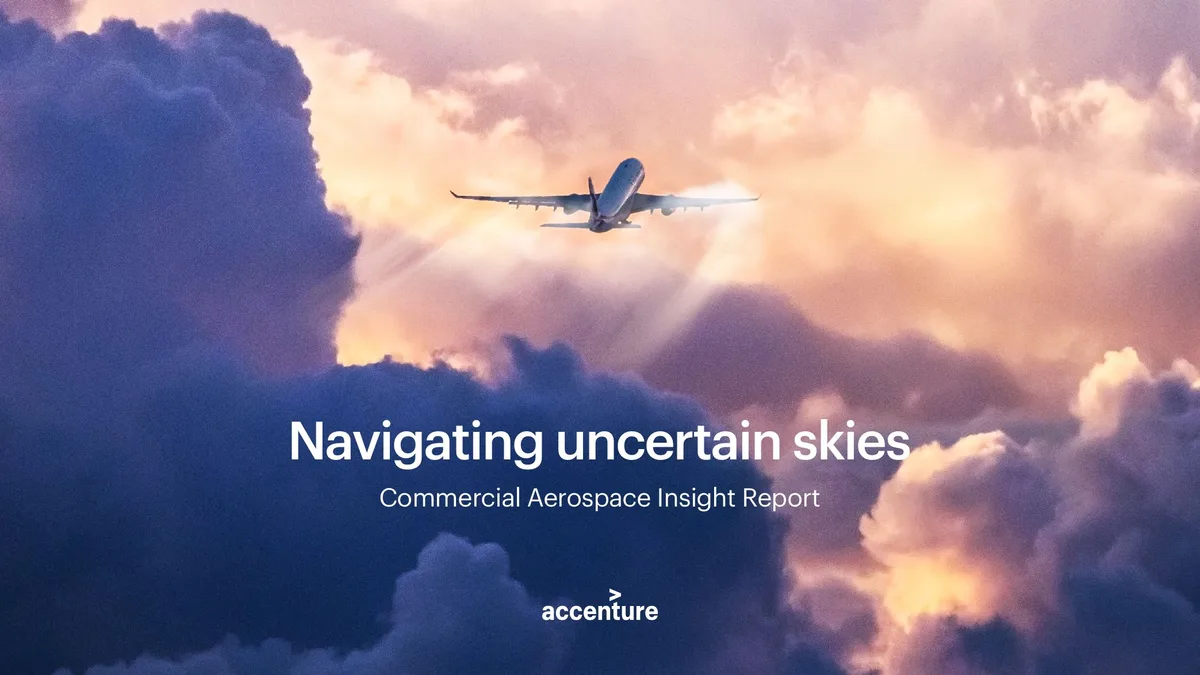 Navigating uncertain skies Commercial Aerospace Insight Report · slide 1