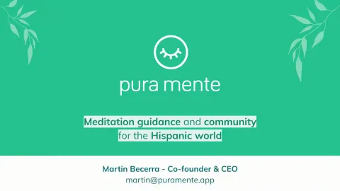Pura Mente | Start Up Pitch Deck | 8 slides