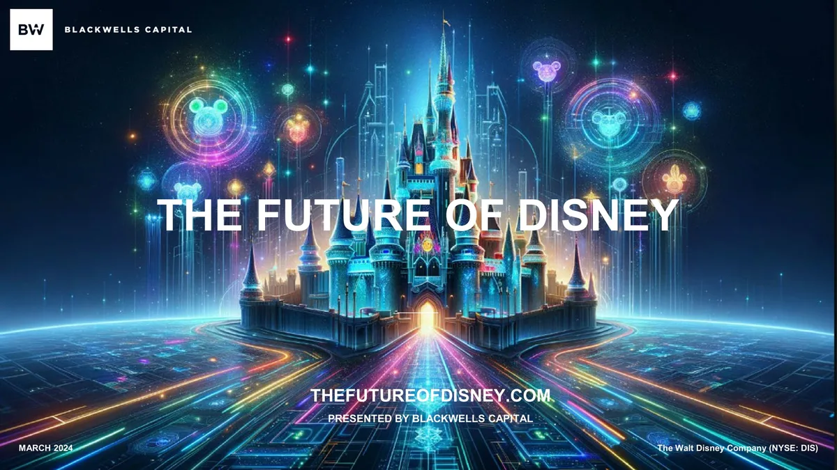 Features a futuristic, AI-generated aesthetic of Cinderella's castle.
