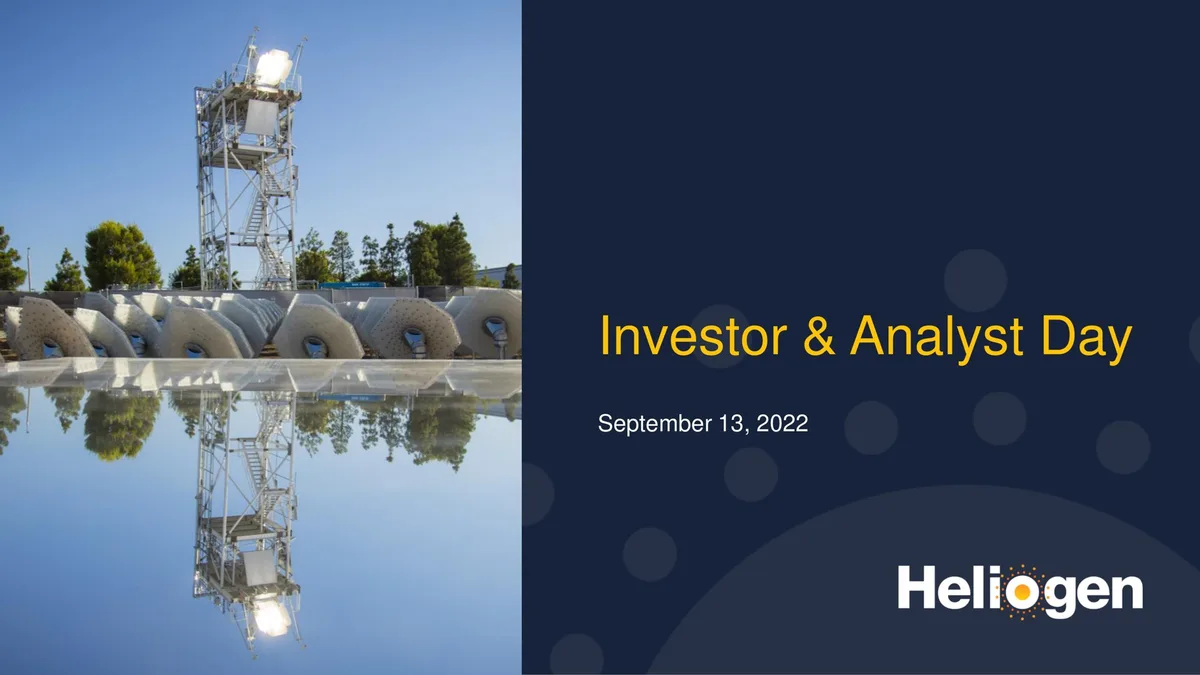 Heliogen | Investor Day Presentation Deck | 80 slides · slide 1