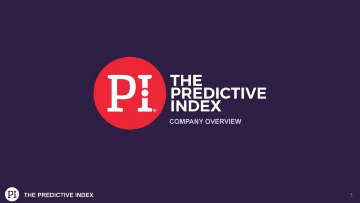 Predictive Index Pitch Deck · slide 1