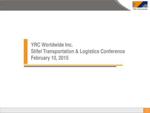 Yellow Corporation | Investor Conference Presentation Deck | 11 slides