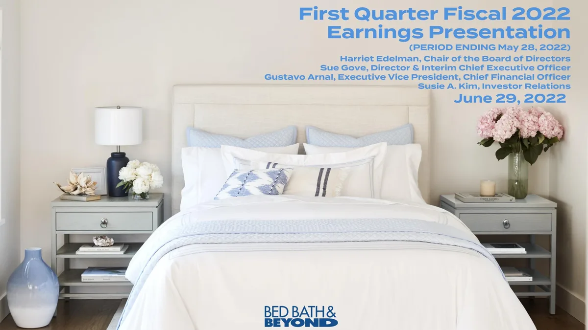 Bed Bath &amp; Beyond | Results Presentation Deck | 19 slides · slide 1