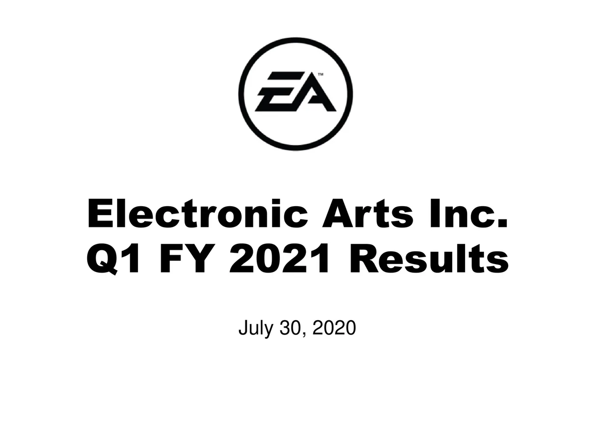Electronic Arts | Results Presentation Deck | 12 slides · slide 1