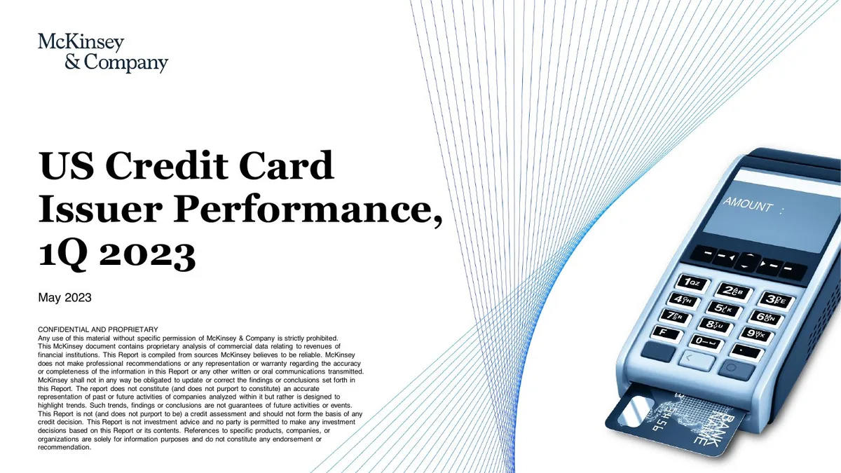 US Credit Card Issuer Performance 1Q 2023 · slide 1