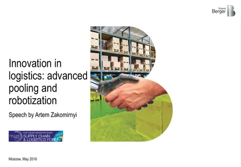 Innovation in logistics: advanced pooling and robotization