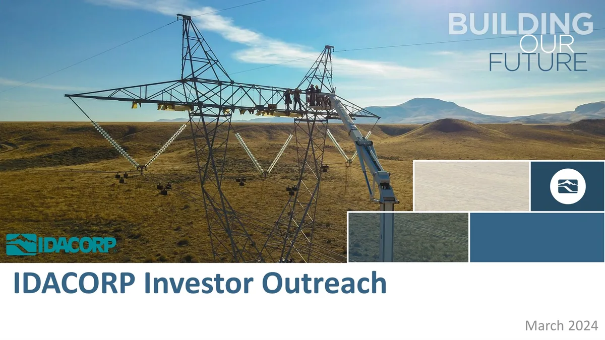 Idacorp | Investor Presentation Deck | 45 slides · slide 1