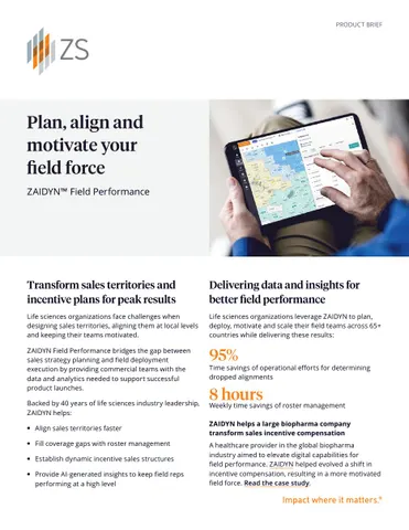 ZAIDYN Field Performance Brief