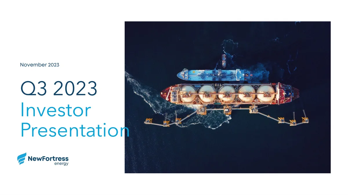 NewFortress Energy | Results Presentation Deck | 37 slides · slide 1