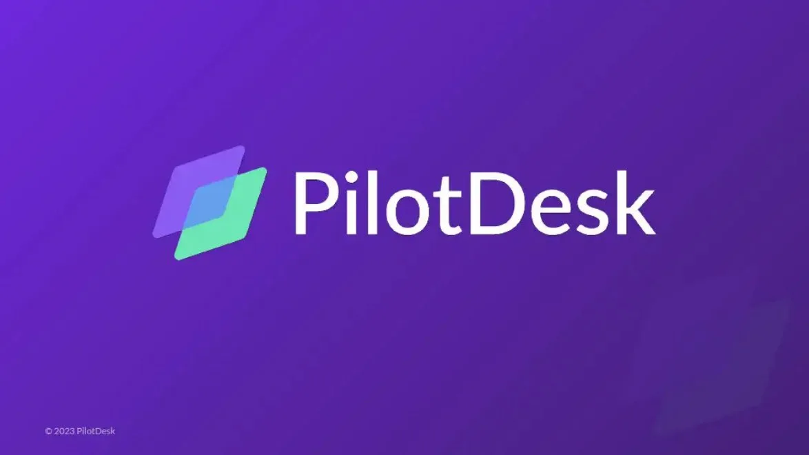 Adtech pitch deck: AI startup PilotDesk raises $3 million seed round · slide 1