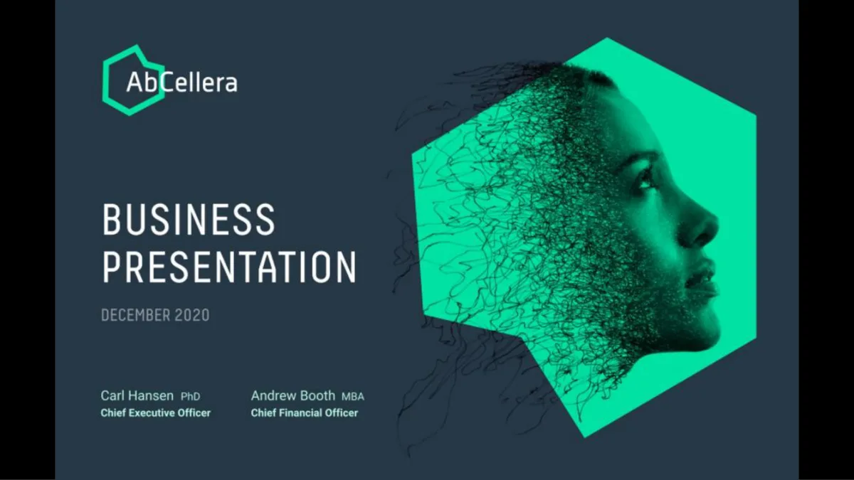 AbCellera | IPO Presentation Deck | 38 slides · slide 1
