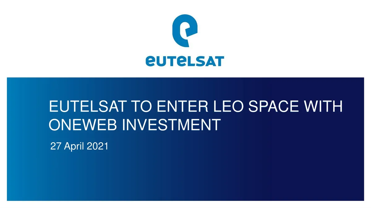 Eutelsat | Mergers and Acquisitions Presentation Deck | 22 slides · slide 1