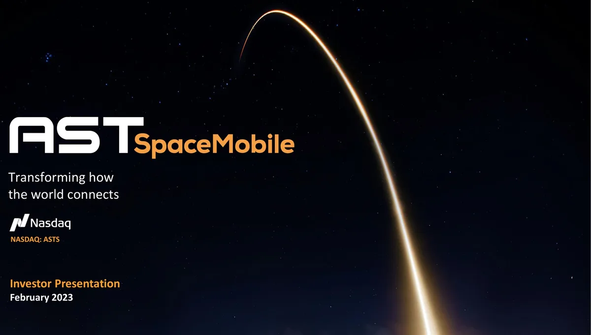 AST SpaceMobile | Investor Presentation Deck | 19 slides · slide 1