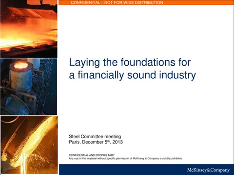 McKinsey Laying the foundations for a financially sound industry