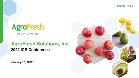 AgroFresh | Investor Conference Presentation Deck | 19 slides
