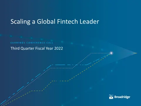Broadridge Financial Solutions | Results Presentation Deck | 27 slides