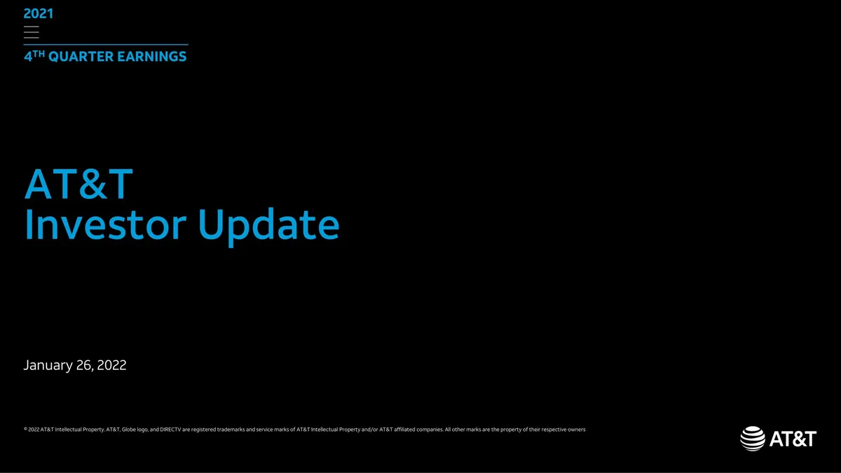 AT&amp;T | Results Presentation Deck | 14 slides · slide 1