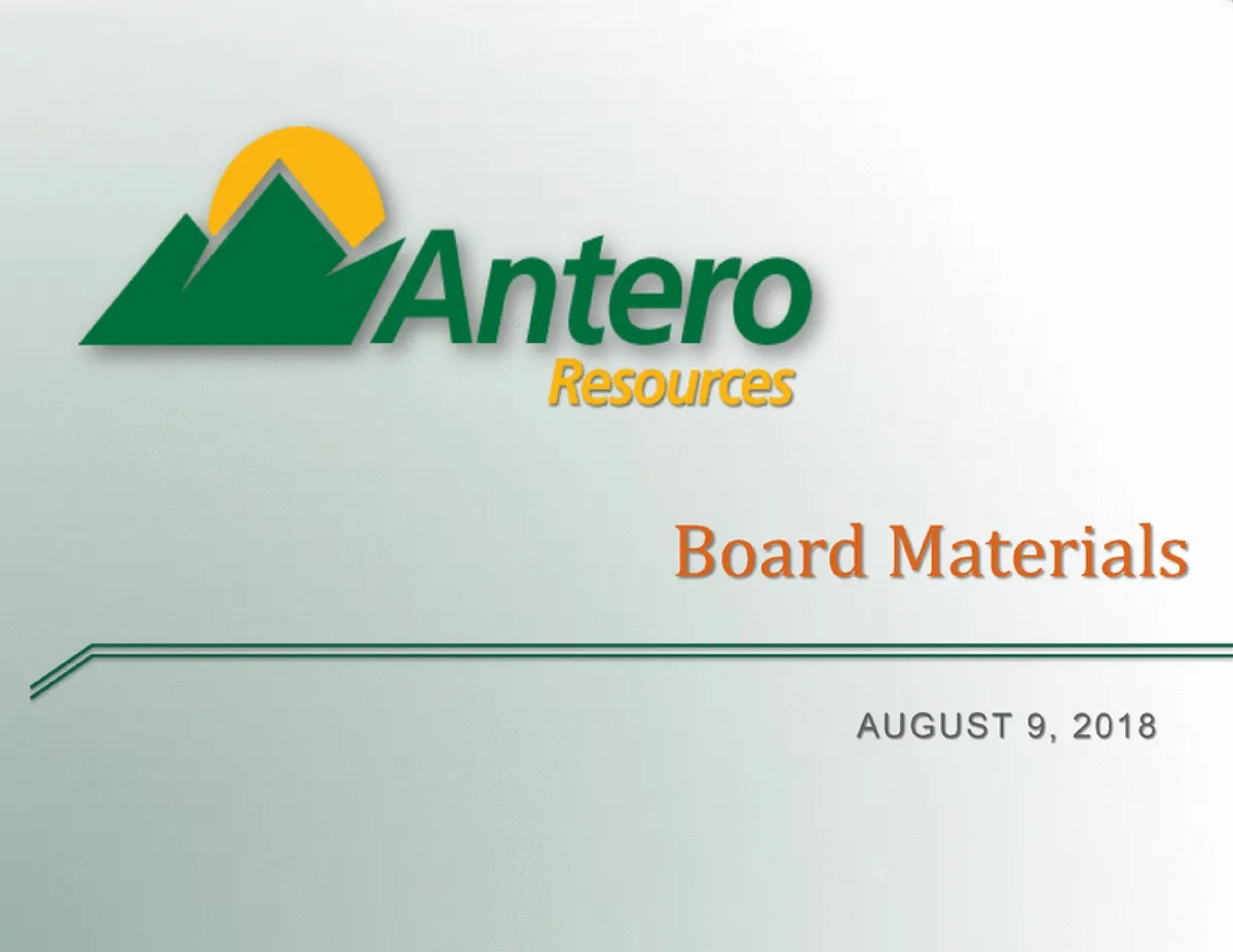 Antero Midstream Partners | Mergers and Acquisitions Presentation Deck | 21 slides · slide 1