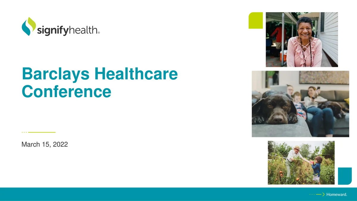 Signify Health | Investor Conference Presentation Deck | 16 slides · slide 1