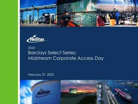 NuStar Energy | Investor Conference Presentation Deck | 35 slides