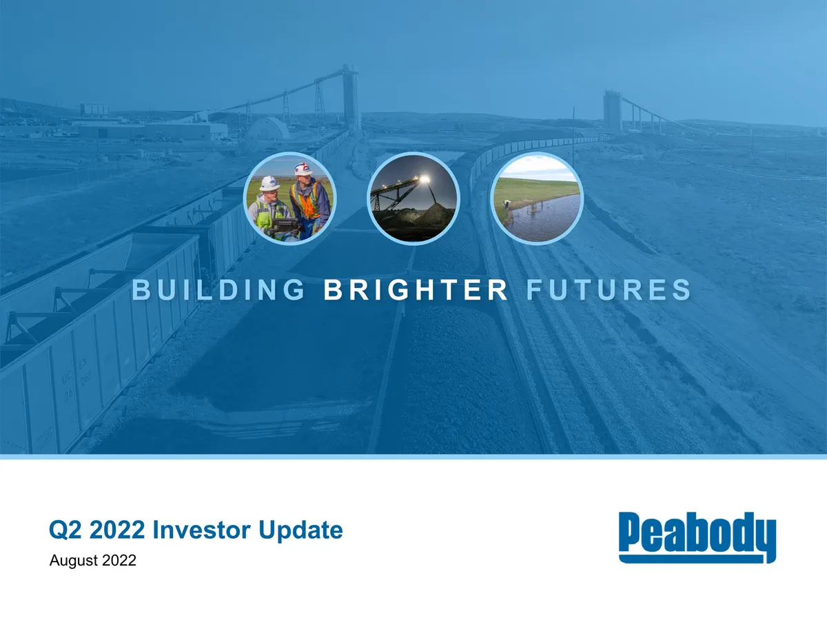 Peabody Energy | Results Presentation Deck | 31 slides · slide 1