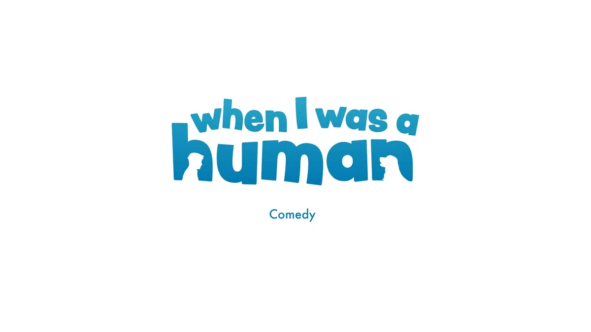 The logo features negative space silhouettes of a person and a dog within the letters.