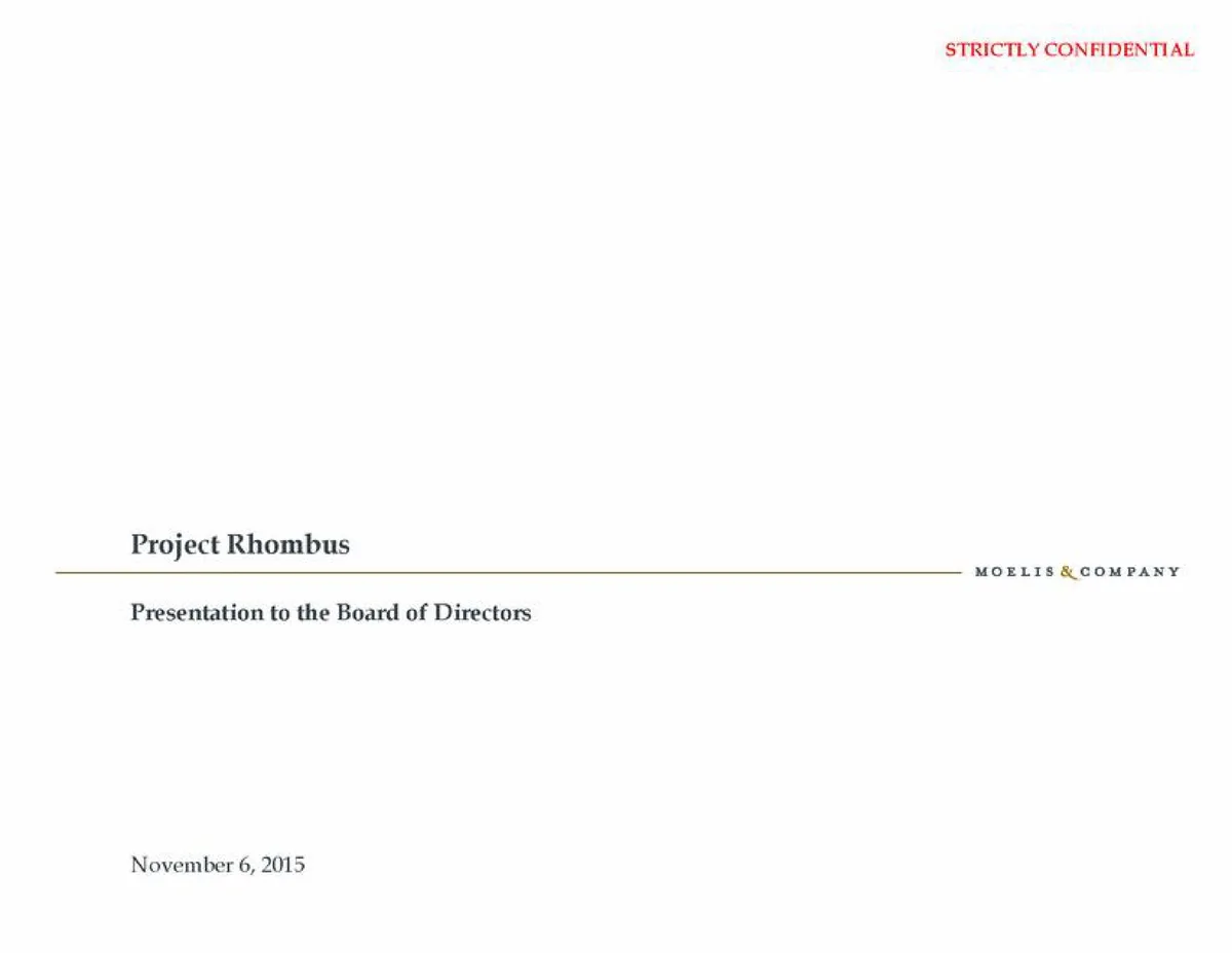 Moelis &amp; Company | Investment Banking Pitch Book | 40 slides · slide 1