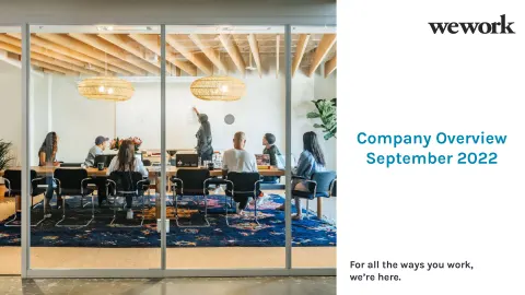 WeWork | Investor Presentation Deck | 31 slides