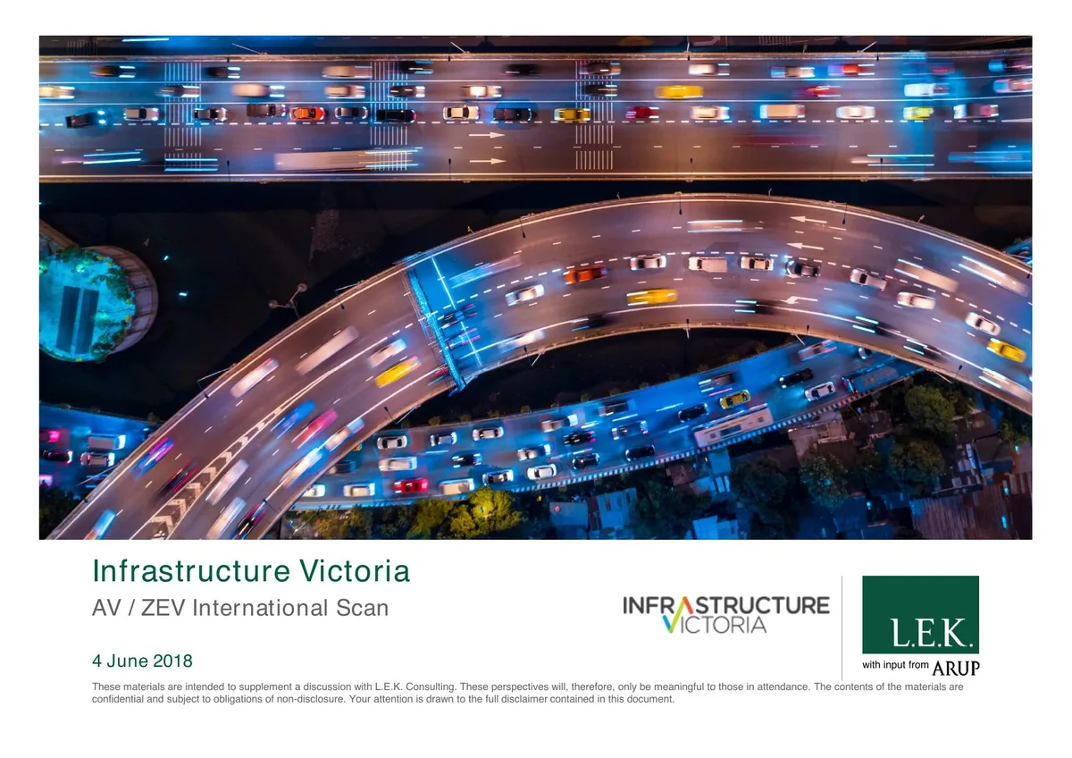 LEK Infrastructure Victoria AZZEV International Scan · slide 1