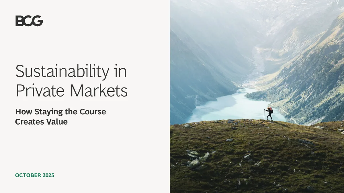 Sustainability Private Markets · slide 1