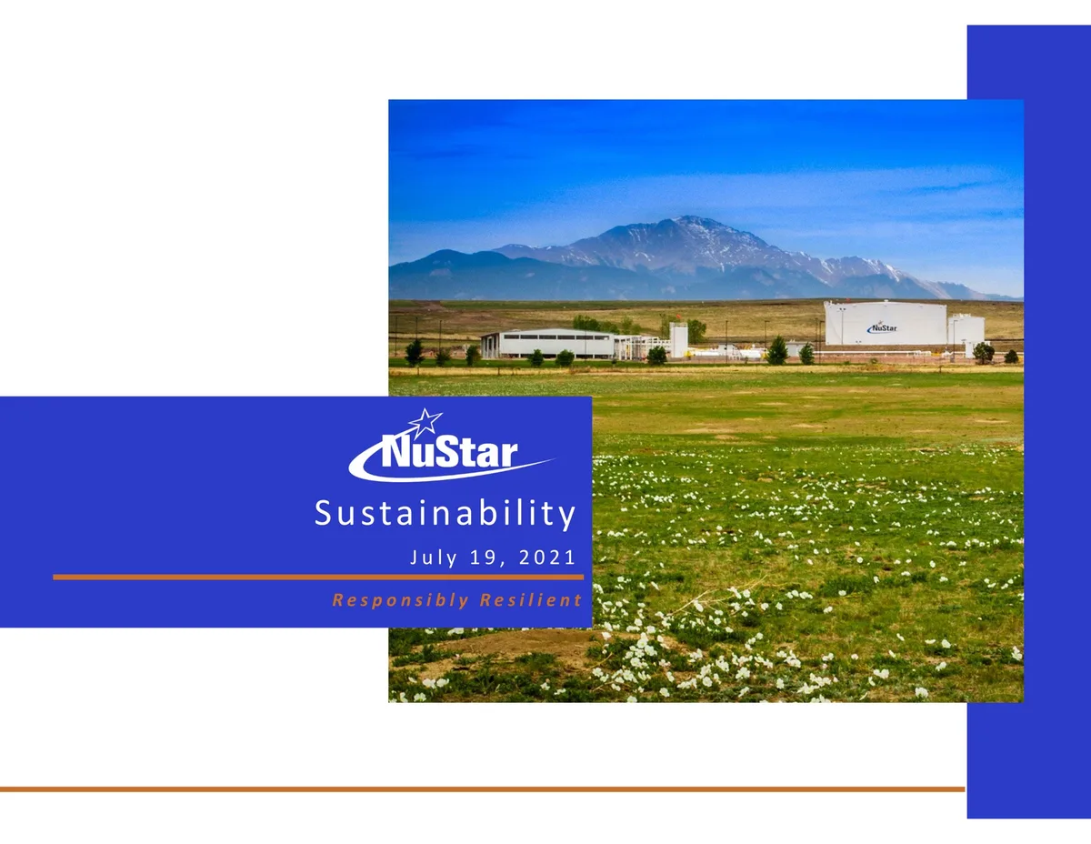 NuStar Energy | ESG Presentation Deck | 36 slides · slide 1