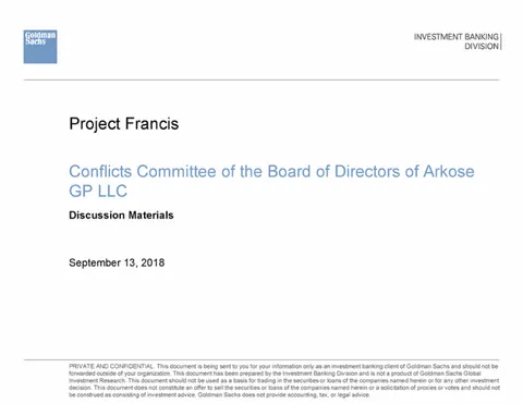 Goldman Sachs | Investment Banking Pitch Book | 12 slides