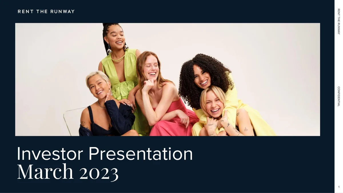 Rent The Runway | Investor Presentation Deck | 17 slides · slide 1
