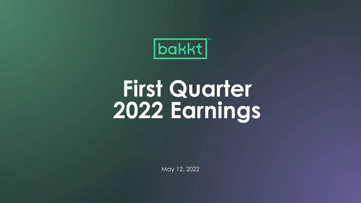 Bakkt | Results Presentation Deck | 24 slides · slide 1