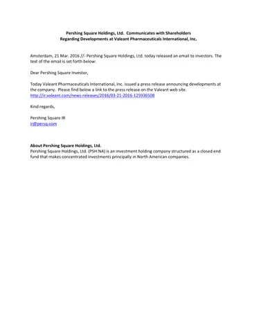 Valeant Pharmaceuticals International (VRX)