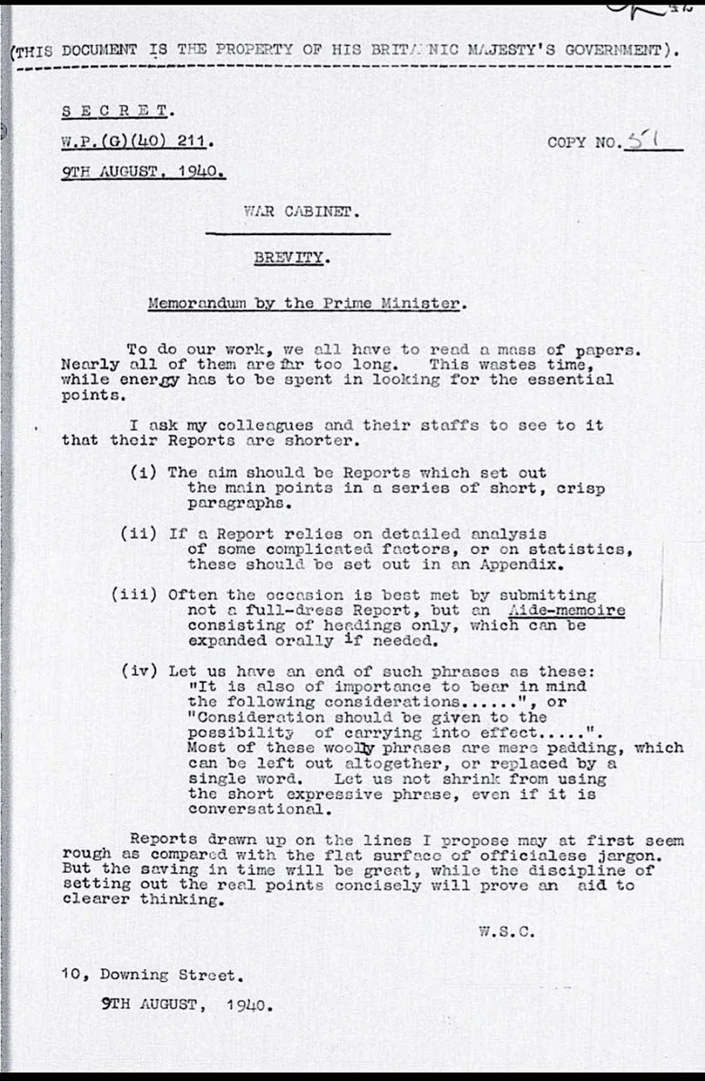 Winston Churchill on Brevity · slide 1
