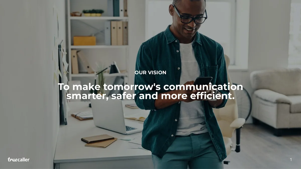 Truecaller | Results Presentation Deck | 34 slides · slide 1
