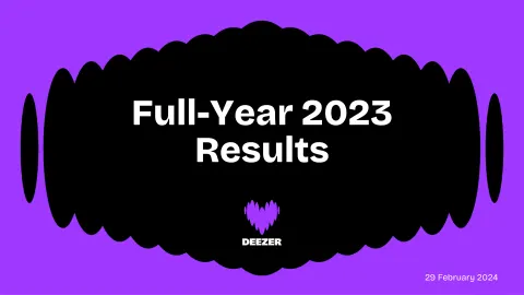 Deezer | Results Presentation Deck | 33 slides