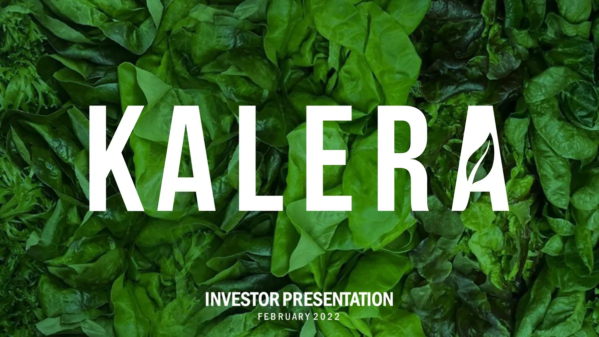 Kalera | SPAC Presentation Deck | 50 slides · slide 1