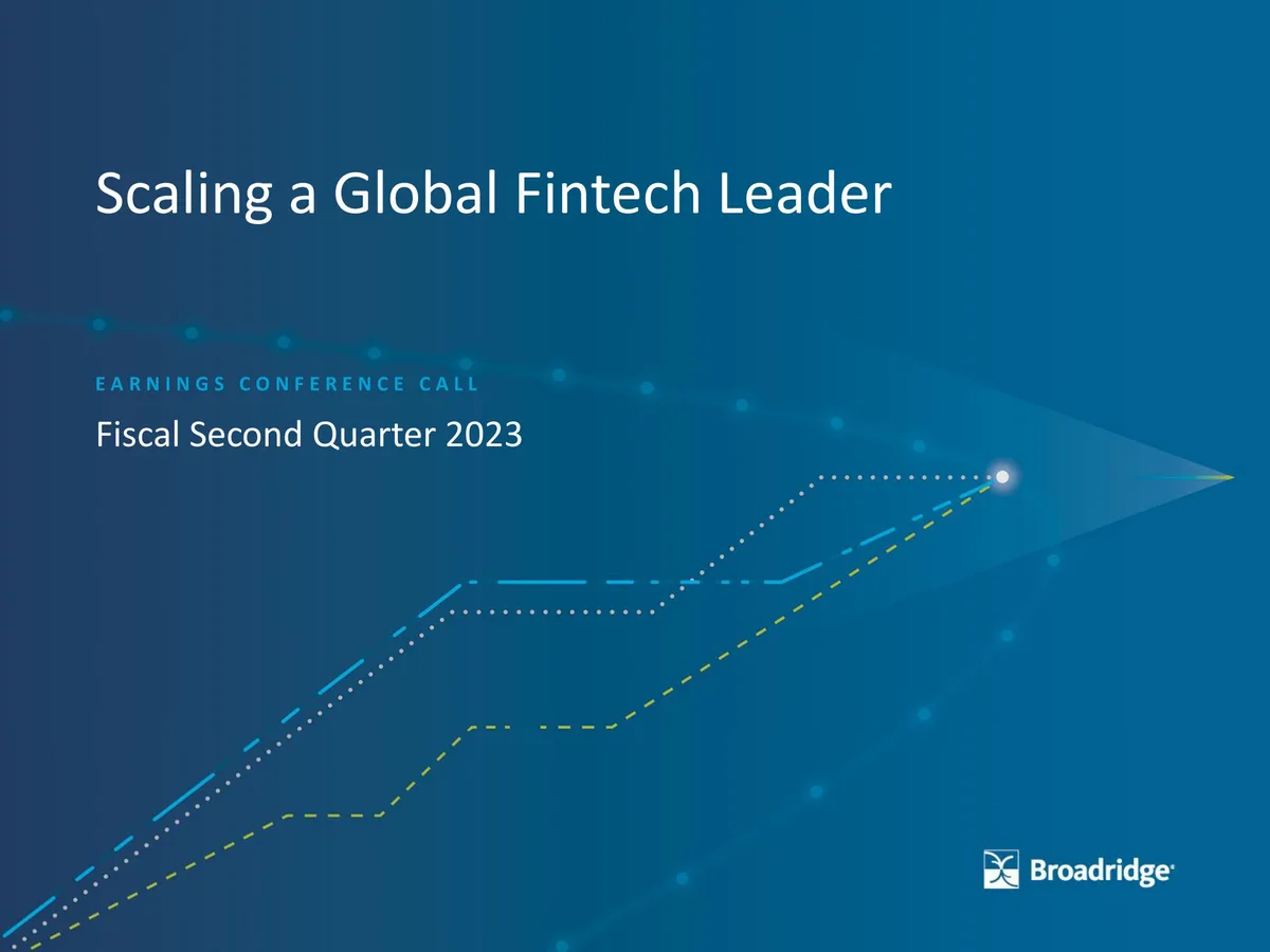 Broadridge Financial Solutions | Results Presentation Deck | 31 slides · slide 1