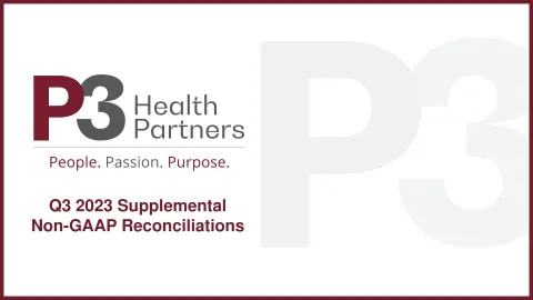 P3 Health Partners | Results Presentation Deck | 4 slides