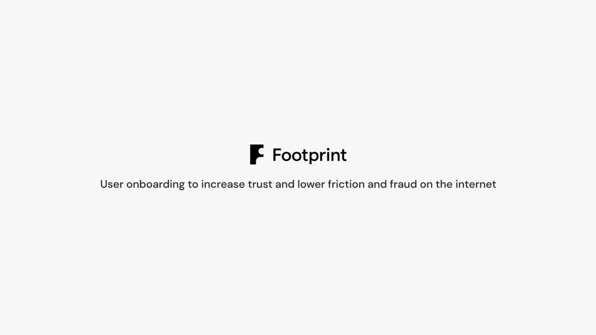 Footprint pitch deck that helped the fintech raise $13 million · slide 1