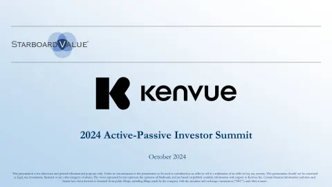 Starboard Value | Activist Presentation Deck | 71 slides