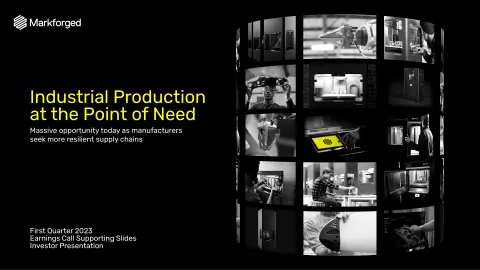 Markforged | Results Presentation Deck | 17 slides