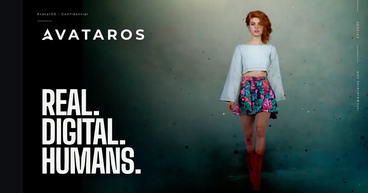 AvatarOS pitch deck: AI virtual-influencer startup raises $7M · slide 1